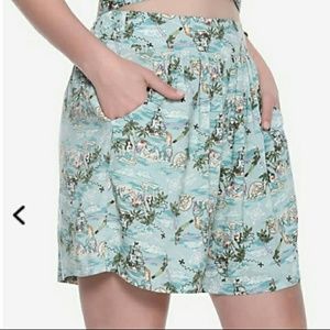 Peter Pan Mermaid Lagoon Challis Shorts